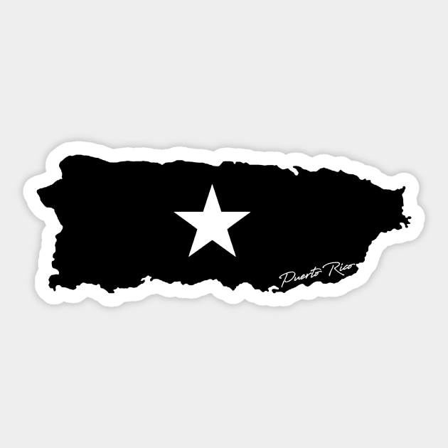Puerto Rico Mi Isla Estrella Bandera Negra Puerto Rican